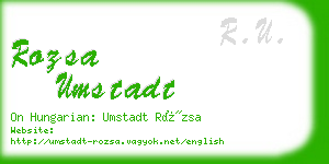 rozsa umstadt business card